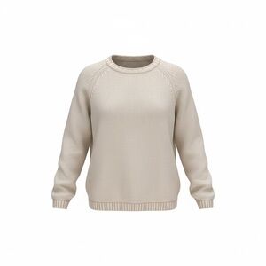 CLAUDE MONTANA Classic Sweater in Light Beige